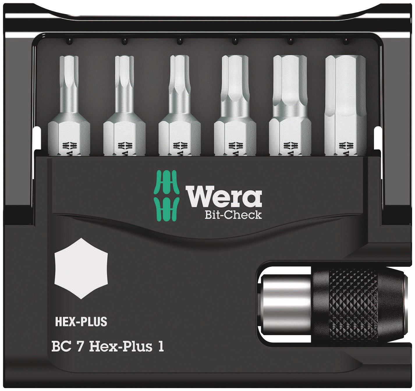 WERA Bit-Sortiment 1/4" Hex-Plus 1 7-teilig im Bit-Check Produktbild img2 L