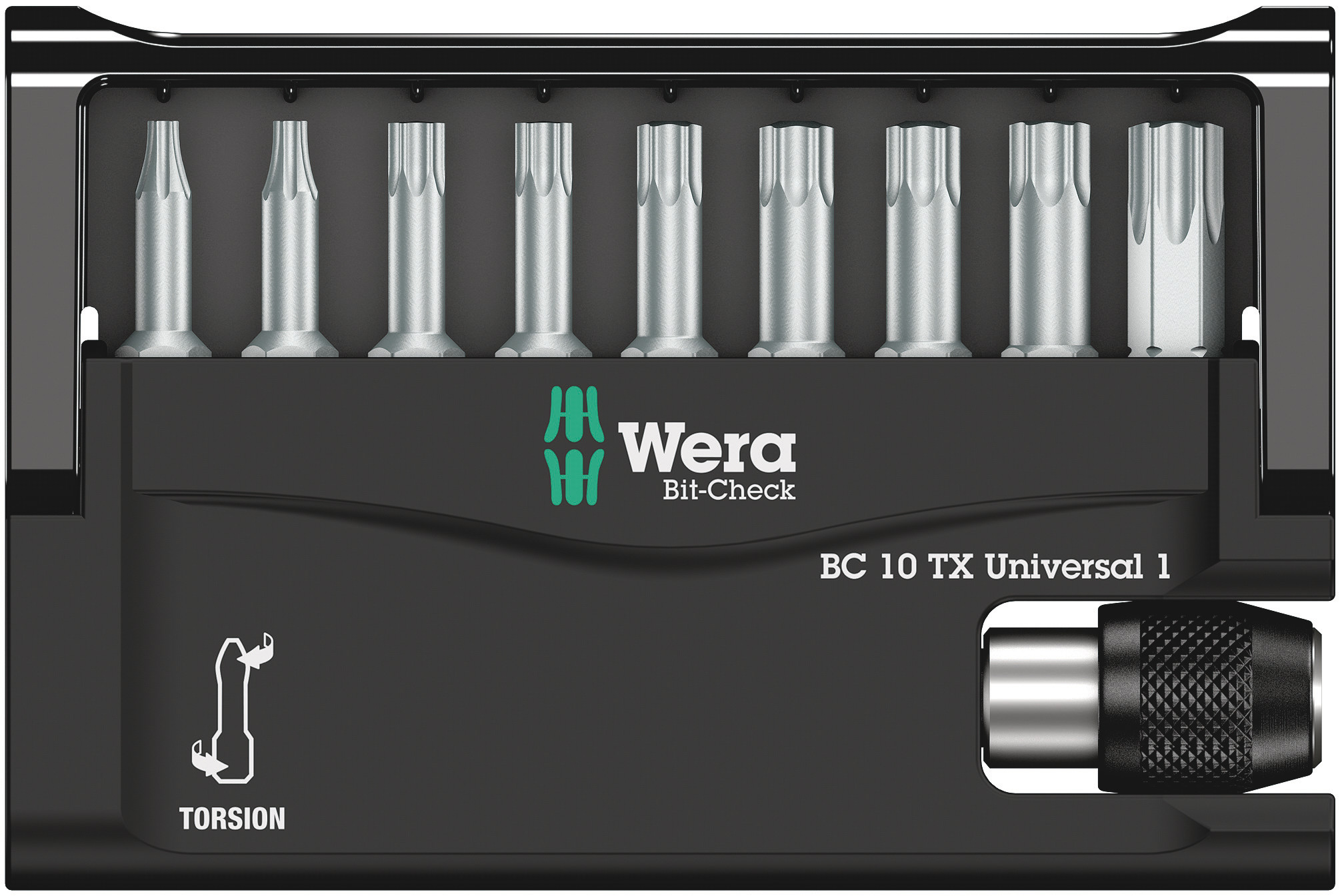 WERA Bit-Sortiment 1/4" TX Universal 1 10-teilig im Bit-Check Produktbild img2 L