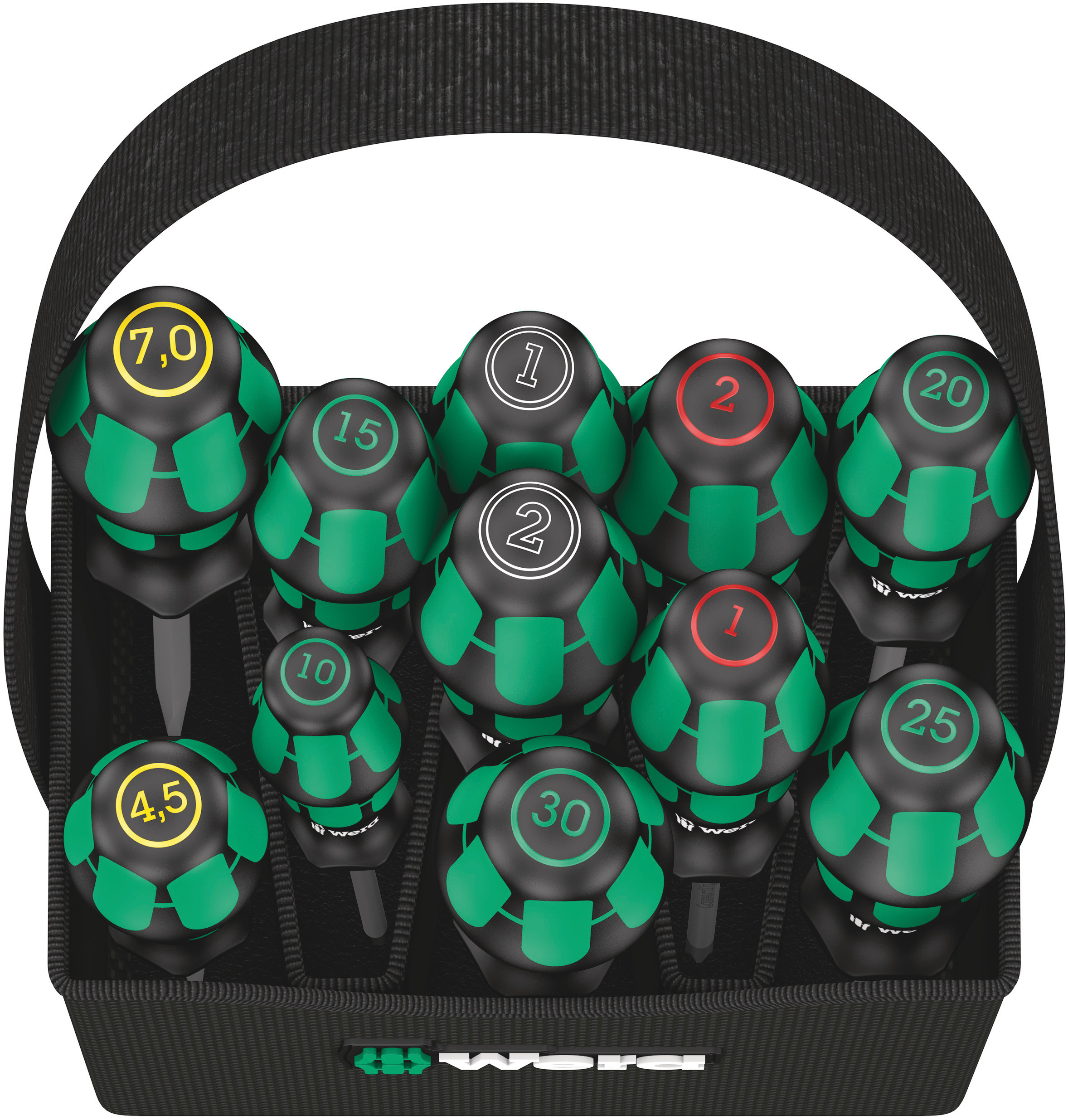 WERA Schraubendrehersatz Kraftform 2go 300 11-teilig Produktbild img2 L