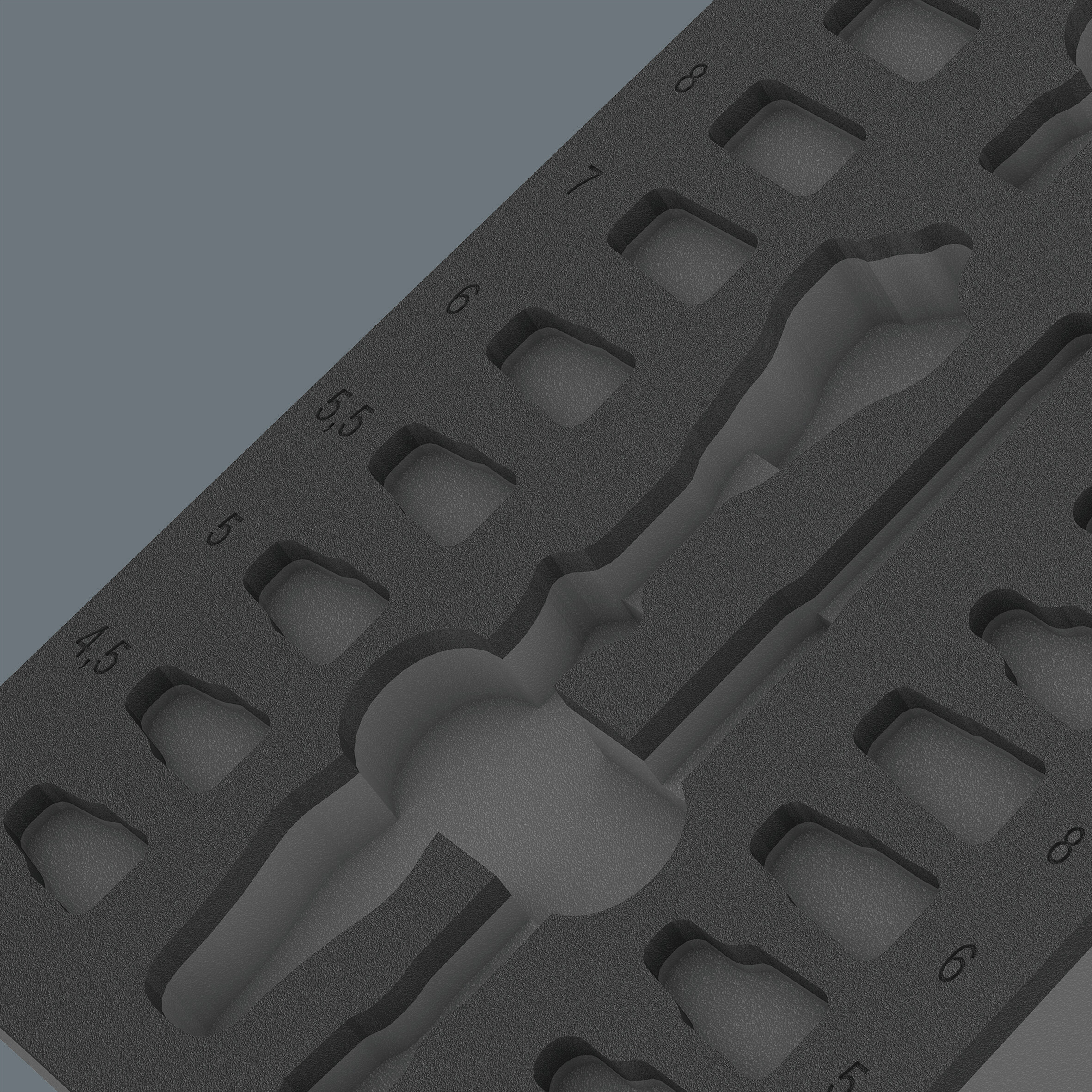 9820 Schaumstoffeinlage 8000 A Zyklop Knarre 1/4" Set 1, ohne Wer Produktbild img2 L
