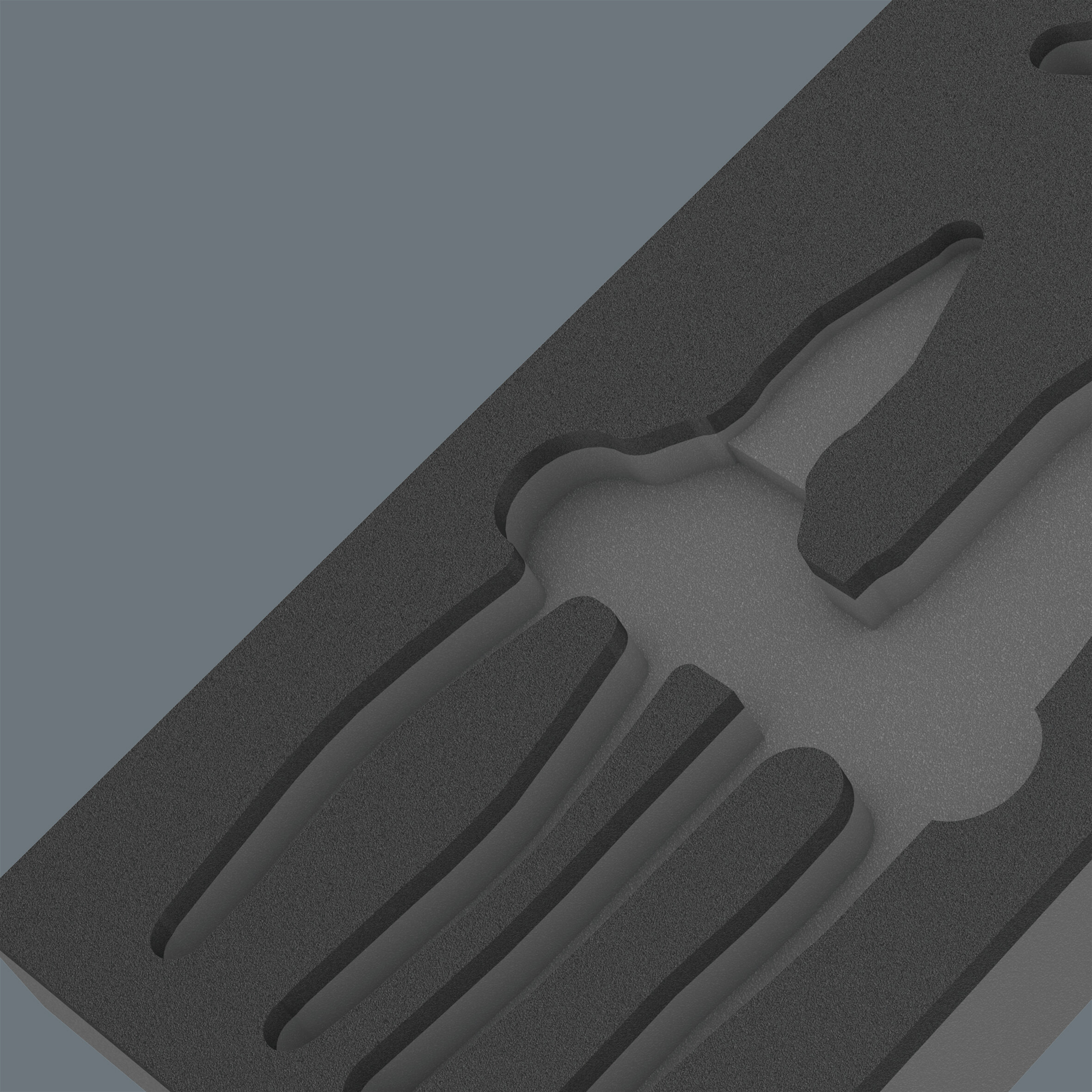 9880 Schaumstoffeinlage KNIPEX Zangen Set 1, ohne Werkzeug, 172 x 30 x Produktbild img3 L