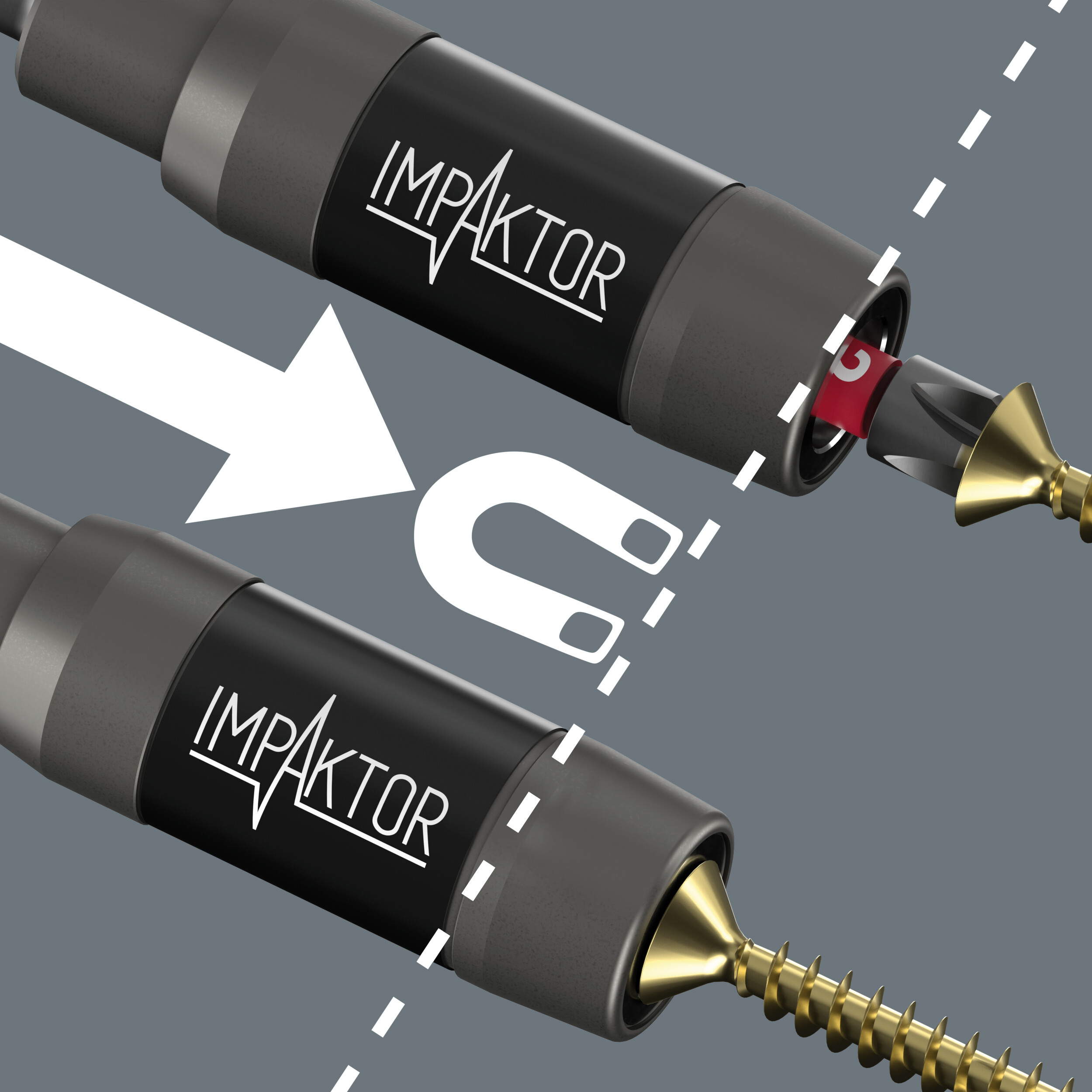 897/4 IMP R SB Impaktor Halter mit Ringmagnet und Sprengring, 1/4" Produktbild img4 L