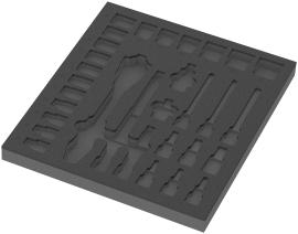 9822 Schaumstoffeinlage 8000 C Zyklop Knarre 1/2" Set 1, ohne Wer Produktbild