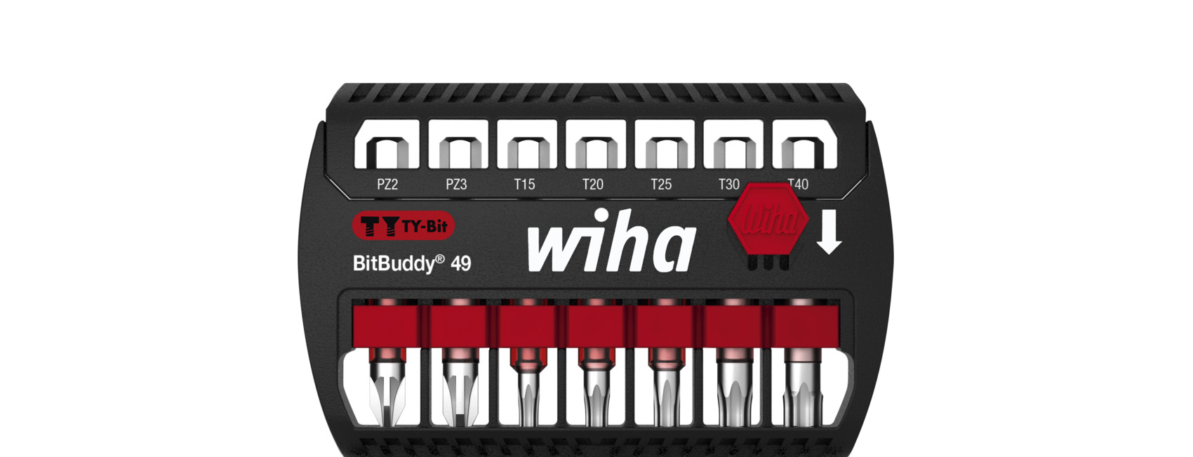 Wiha Bit Set BitBuddy® TY-Bit 49 mm Pozidriv, TORX® 7-tlg. 1/4" E6,3 (42118) Produktbild img1 L