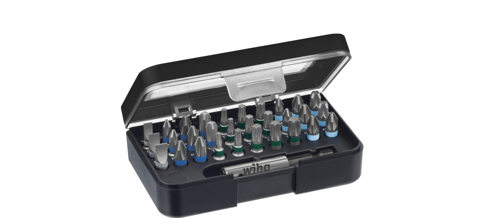 Wiha Bit Set Standard 25 mm gemischt 31-tlg. 1/4" C6,3 in Box mit Gürtelclip (41126) Produktbild img1 L
