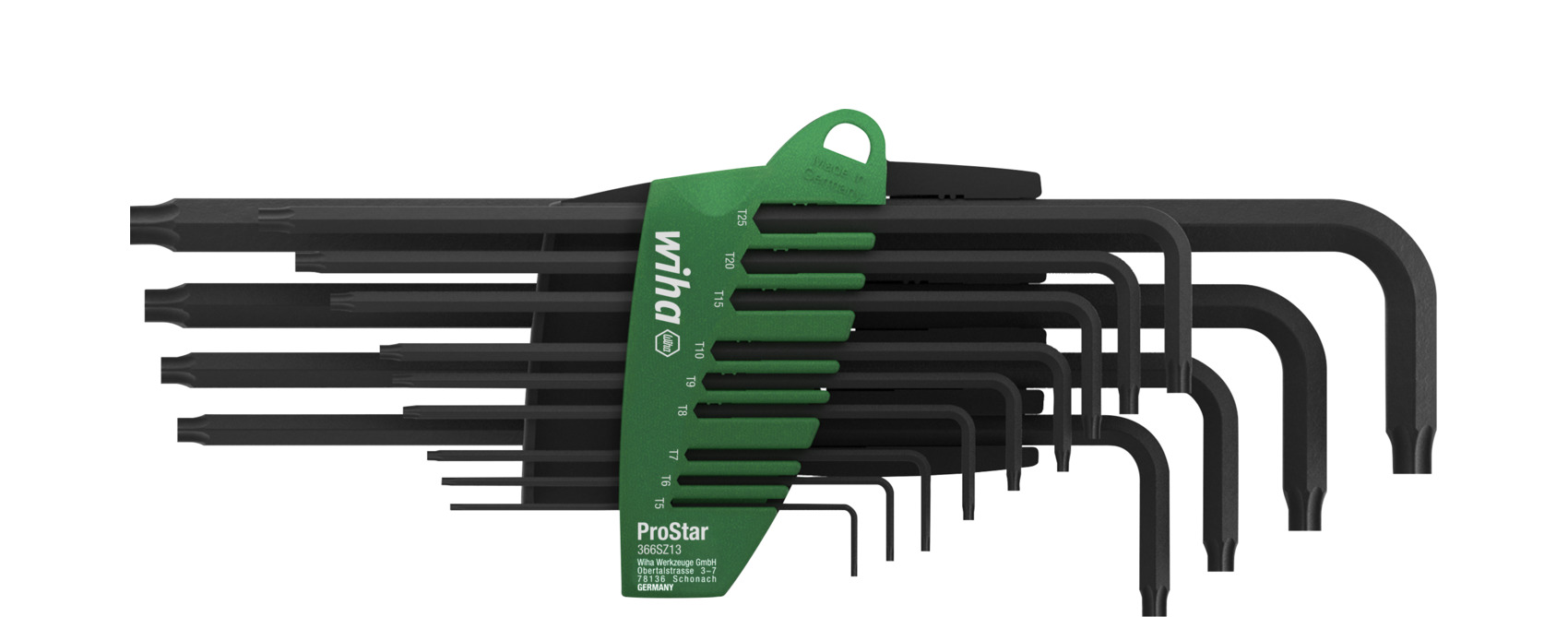 Wiha Stiftschlüssel Set im ProStar Halter TORX® 13-tlg. schwarzoxidiert (24312) Produktbild img1 L