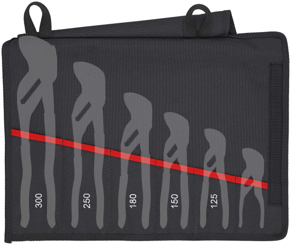 KNIPEX 00 19 55 S4 LE Rolltasche für Zangenschlüssel leer 6 Fächer 440 mm 0 SB-Karte/Blister Produktbild img2 L