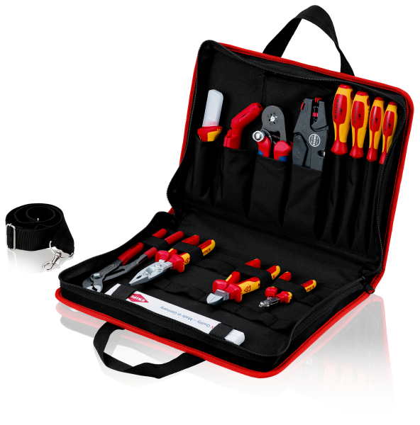KNIPEX 00 21 11 Werkzeugtasche "Kompakt" Elektro 14-teilig 290 mm 0 SB-Karte/Blister Produktbild img2 L