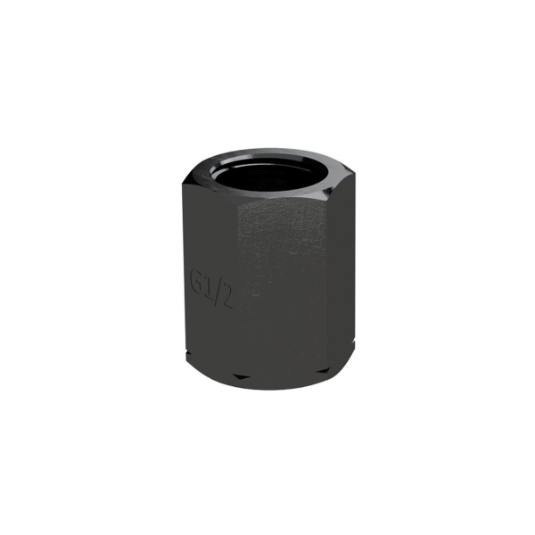 Spannmuffe, G 1/2, 6kt, Stahl brüniert Produktbild img1 L