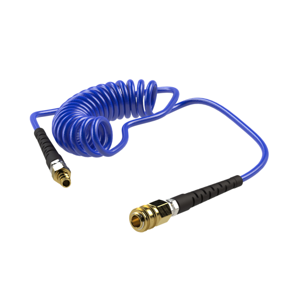 Spiralschlauch-Standardkupplung-Set, PU, Schlauch-ø 8x5, 7,5 m Produktbild img1 L