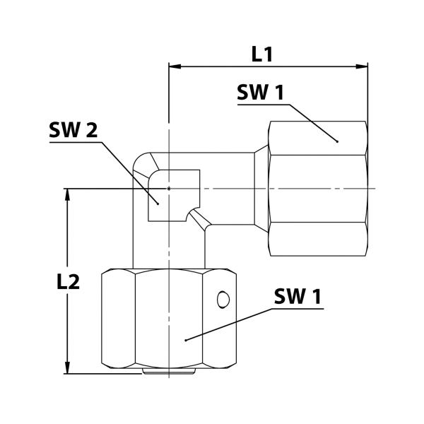 Einst. Winkel-Anschlussverschraubung, Stahl verz. Produktbild img2 L