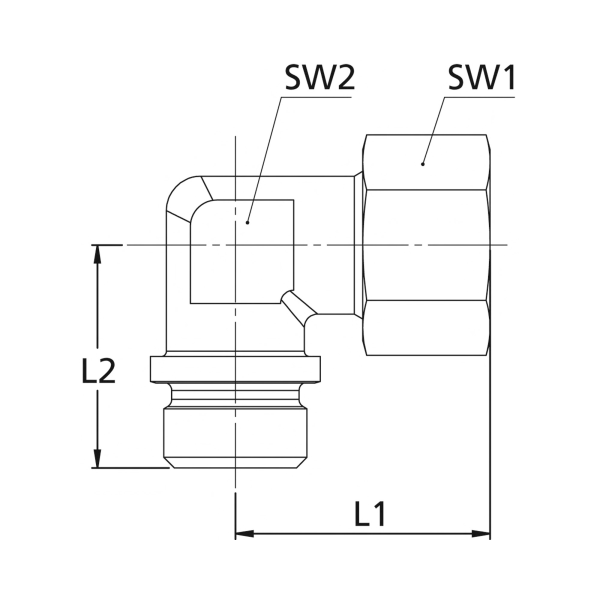 Winkel-Einschraubverschraubung, Stahl verz. Produktbild img2 L