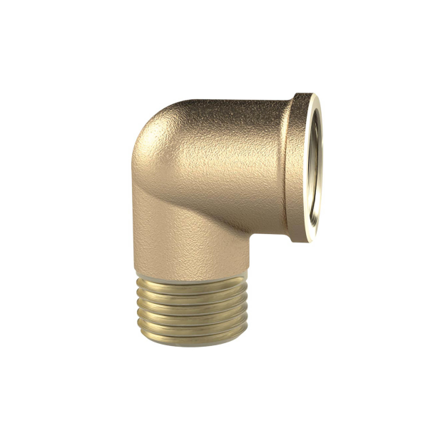 Winkelstück, 90°, innen/außen, G 1/4, Druck 16 bar, Messing blank Produktbild img1 L