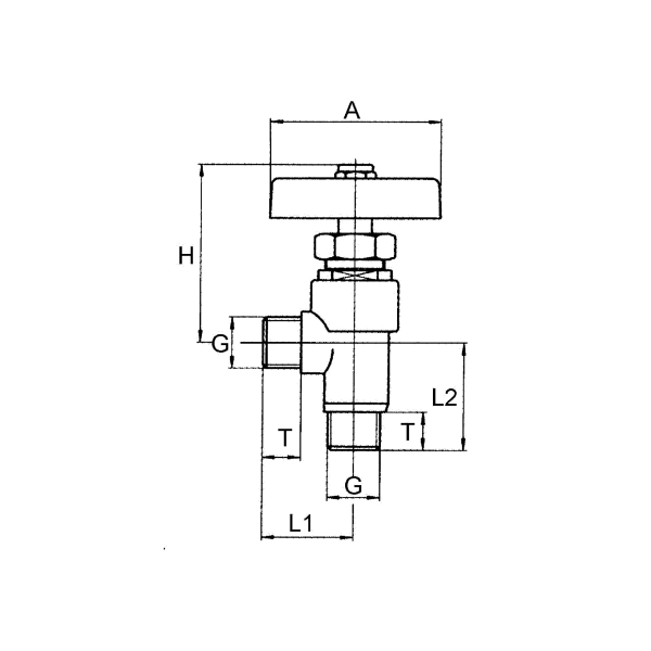 Eck-Absperrventil, Messing, AG Produktbild img2 L