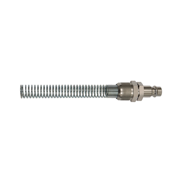 Nippel, NW 7,2 - NW 7,8, Stahl, für Schlauch 6x4, mit Knickschutz Produktbild img1 L