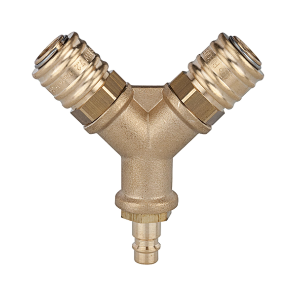 Verteiler, 2 Schnellverschlusskuppl. NW7,2, Nippel NW7,2-7,8 G1/2 Produktbild img1 L
