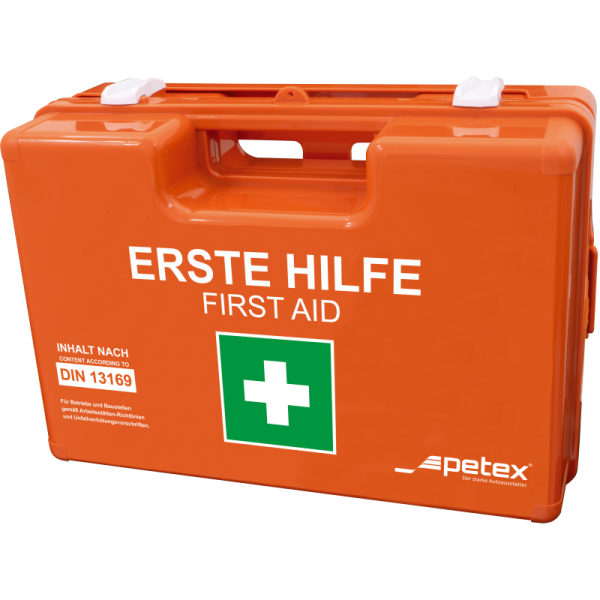 PETEX Betriebsverbandkasten PROFI groß nach DIN 13169:2021 orange Produktbild img1 L
