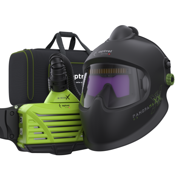 Optrel Gebläse-Atemschutzsystem e3000X mit Helm panoramaxx mit Tasche, 18h Produktbild img1 L