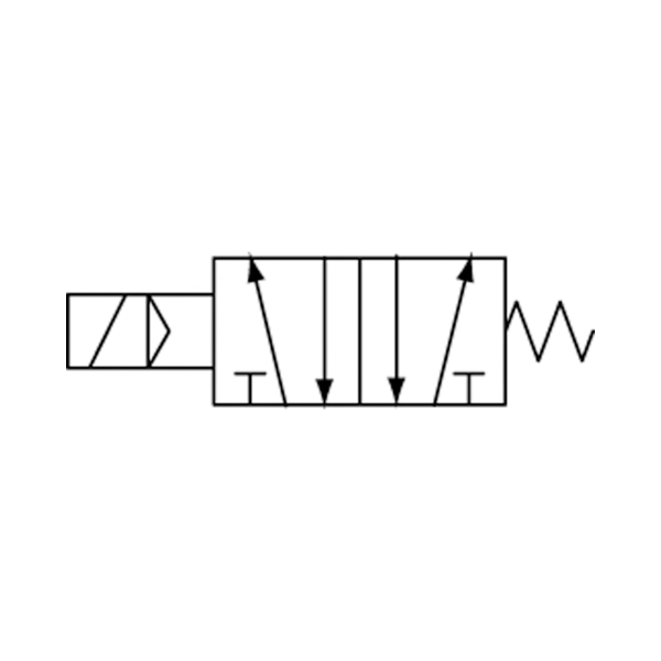 5/2-Wegeventil, elektropneumatisch, »4V«, monostabil, M5, 24 V DC Produktbild img2 L