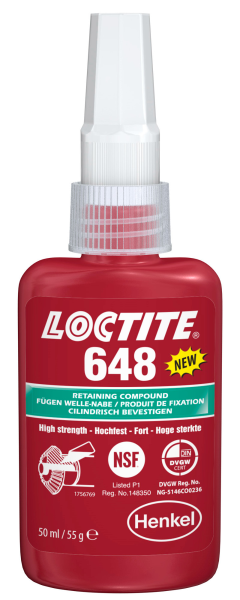 Loctite Fügeprodukt hochfest Nr.648 Flasche a 50 ml Produktbild img1 L
