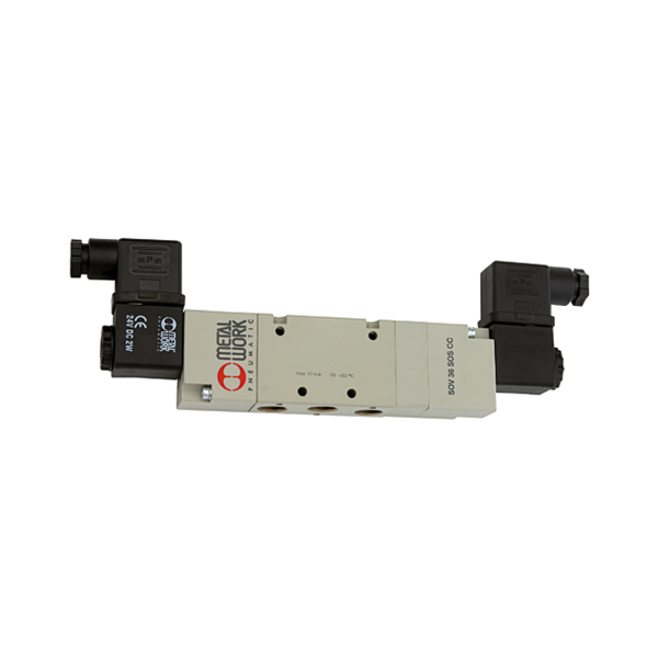 5/3-Wegeventil, elektropneu., Mitte geschl., G 3/8, 230 V, 50 Hz Produktbild img1 L