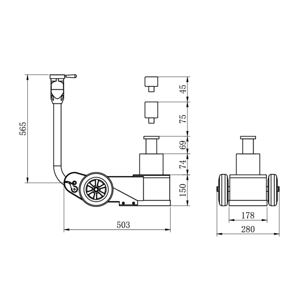 Rangierwagenheber Unicraft WWH 30002 PH Produktbild img6 L