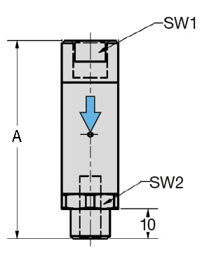 Inline-Druckregler, IG/AG, mit Sekundärentlüftung, G 1/4, 7 bar Produktbild img2 L