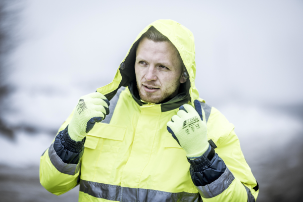 NITRAS WINTER BLOCKER, Winterhandschuhe, neongelb / blau, EN 388, EN 511 Produktbild img3 L