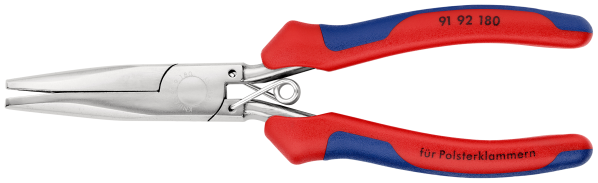 KNIPEX 91 92 180 Polsterklammerzange 185 mm spiegelpoliert mit Mehrkomponenten-Hüllen SB-Karte/Blister Produktbild img1 L