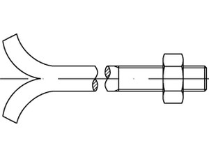 DIN 529 Mu Stahl Form C galvanisch verzinkt Steinschrauben, mit Spaltdolle, mit Produktbild img1 L