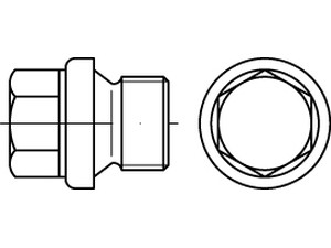 DIN 910 A 4 zyl.-Fein Verschlussschrauben mit Bund und Außensechskant, schwer, m Produktbild img1 L