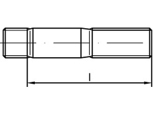 DIN 938 8.8 Stiftschrauben, Einschraubende = 1 d  Produktbild img1 L