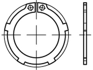 DIN 983 Federstahl Sicherungsringe mit Lappen, (Halteringe) für Wellen Produktbild img1 L