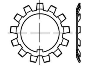 DIN 5406 Stahl MB Mutternsicherungen/Sicherungsbleche für Nutmuttern DIN 981 Produktbild img1 L