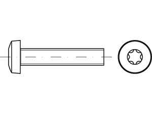 ~DIN 7985 4.8 ISR galvanisch verzinkt Linsenschrauben mit Innensechsrund Produktbild img1 L