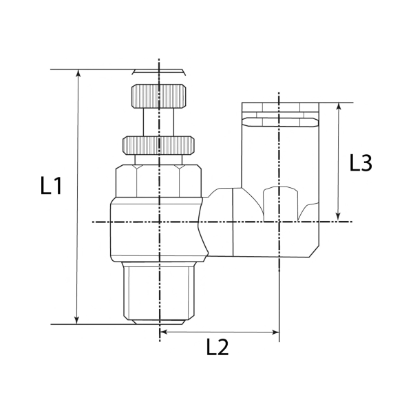 Drosselrückschlagven »Blaue Serie«, Zuluftdros., M5 a. 10bar Ø4mm Produktbild img2 L