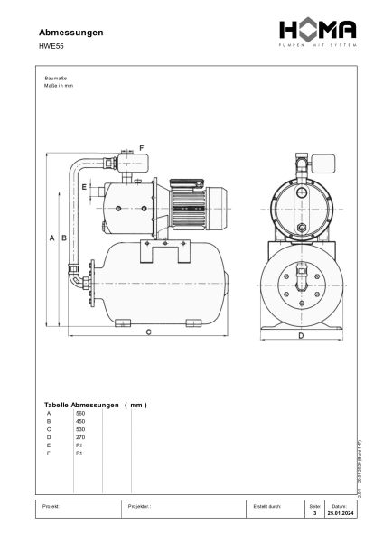 Hauswasserautomat HWE55 Produktbild img3 L