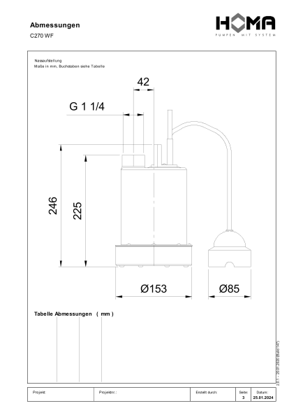 Flachsaugerpumpe mit Sensorschaltung C270 WF Sensoflat Produktbild img3 L