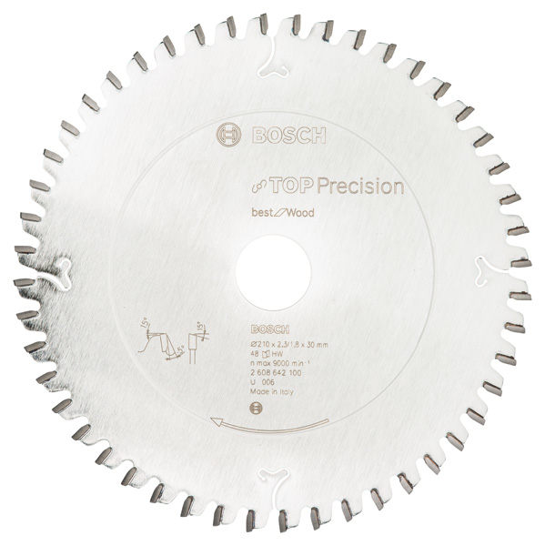 Bosch Kreissägeblatt Top Precision Best for Wood. Für Kapp- und Gehrungssägen Produktbild img1 L