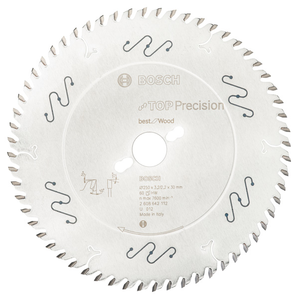 Bosch Kreissägeblatt Top Precision Best for Wood. Für Tischsägen Produktbild img1 L