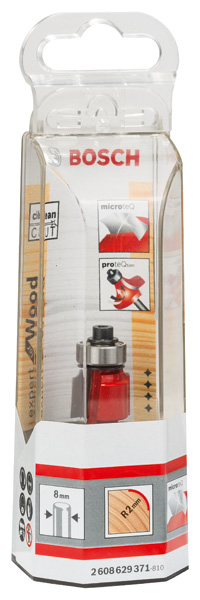 Abrundfräser Expert for Wood, 8&nbsp;mm, D 16,7&nbsp;mm, R1 2&nbsp;mm, L 12,7&nbsp;mm, G 55&nbsp;mm. Für Handfräsen Produktbild img5 L