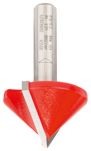 V-Nutfräser Expert for Wood, 8 mm, D 31,8 mm, L 19 mm, G 51 mm, 90°. Für Handfräsen Produktbild img1 L