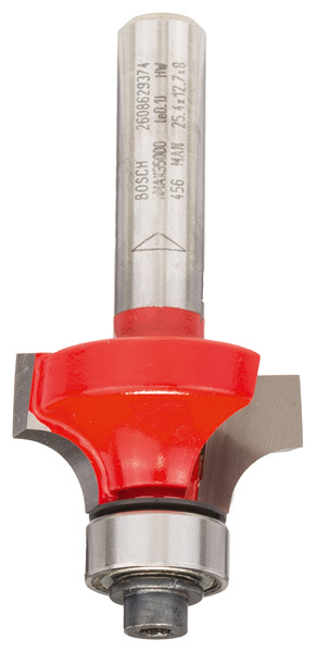 Abrundfräser Expert for Wood, 8 mm, D 25,4 mm, R1 6,35 mm, L 12,7 mm, G 55 mm. Für Handfräsen Produktbild img1 L