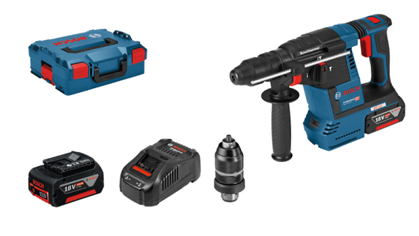 Akku-Bohrhammer mit SDS plus GBH 18V-26 F, mit 2 x 5.0 Ah Li-Ion Akku, L-BOXX Produktbild img1 L