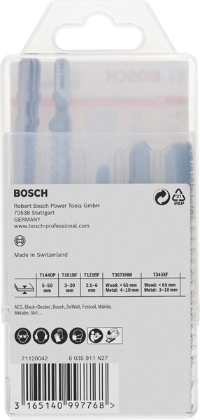 Bosch Stichsägeblatt-Set f. T-Schaft 15-teilig Multi Material Produktbild img7 L