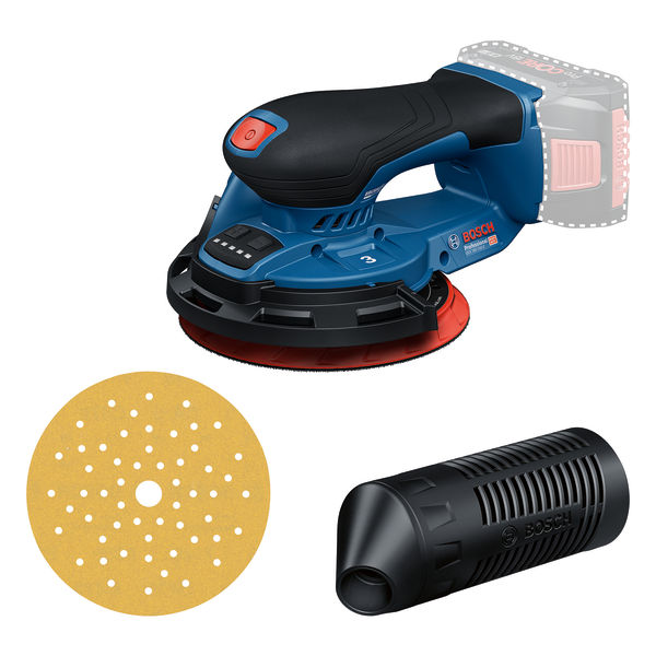 Akku Excenterschleifer GEX 18V-150-3 Bosch ohne Akku ohne Ladegerät Karton Produktbild img1 L