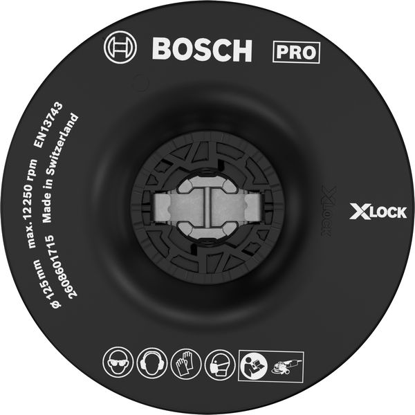 X-LOCK Stützteller 125 mm mittelhart. Für kleine Winkelschleifer Produktbild img1 L