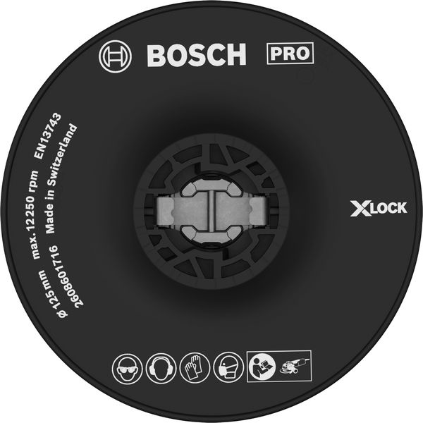 X-LOCK Stützteller 125 mm hart. Für kleine Winkelschleifer Produktbild img1 L