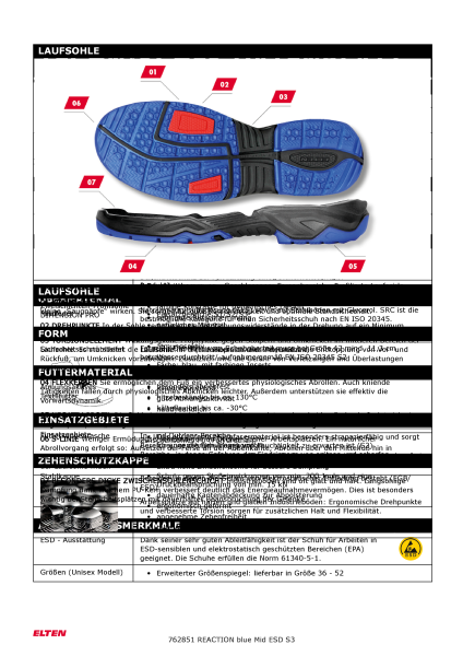 ELTEN WILLIAM red Low ESD S1 Produktbild img6 L