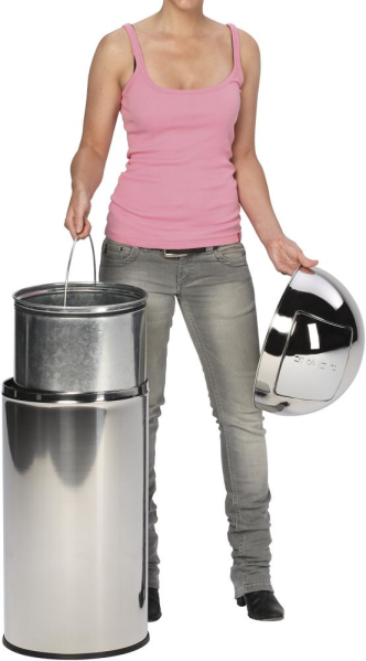 Abfallsammler 50 l Edelstahl 740x380 mm VAR Produktbild img2 L